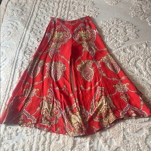Paisley Palazzo Pants / Flared Wide Leg